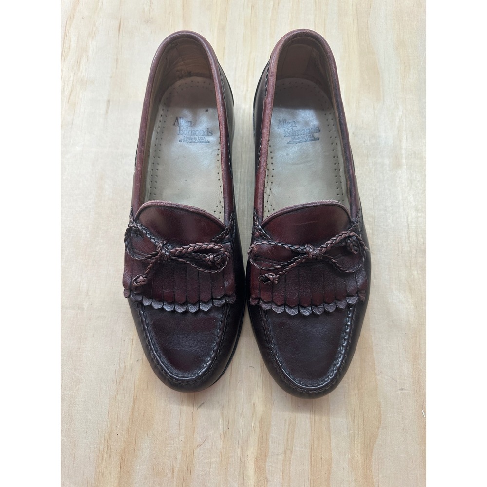 Allen Edmonds Saratoga Burgundy Leather Kiltie Tassel Loafers Mens 9 D 2321
